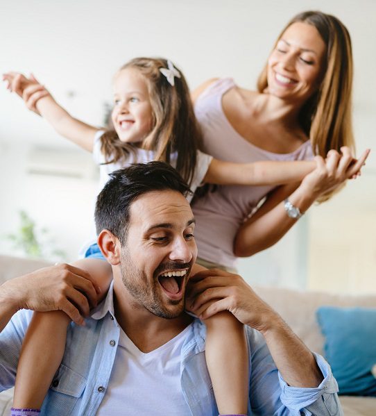 Happy Family Having Fun Times At Home