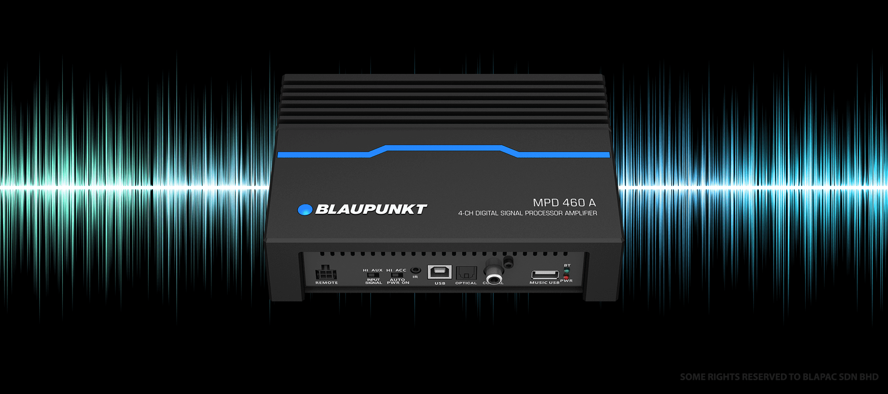 Blaupunkt Velocity Power Class AB Amplifier With DSP MPD 460 A with DSP
