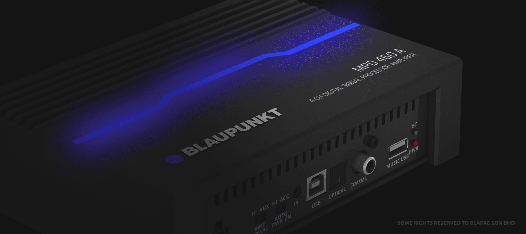 Blaupunkt Velocity Power Class AB Amplifier With DSP MPD 460 A with DSP