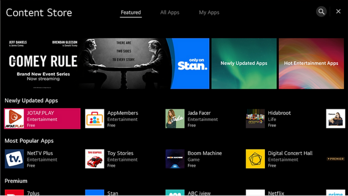 webos4-contentstore BLAUPUNKT AUSTRALIA webOS TV content store