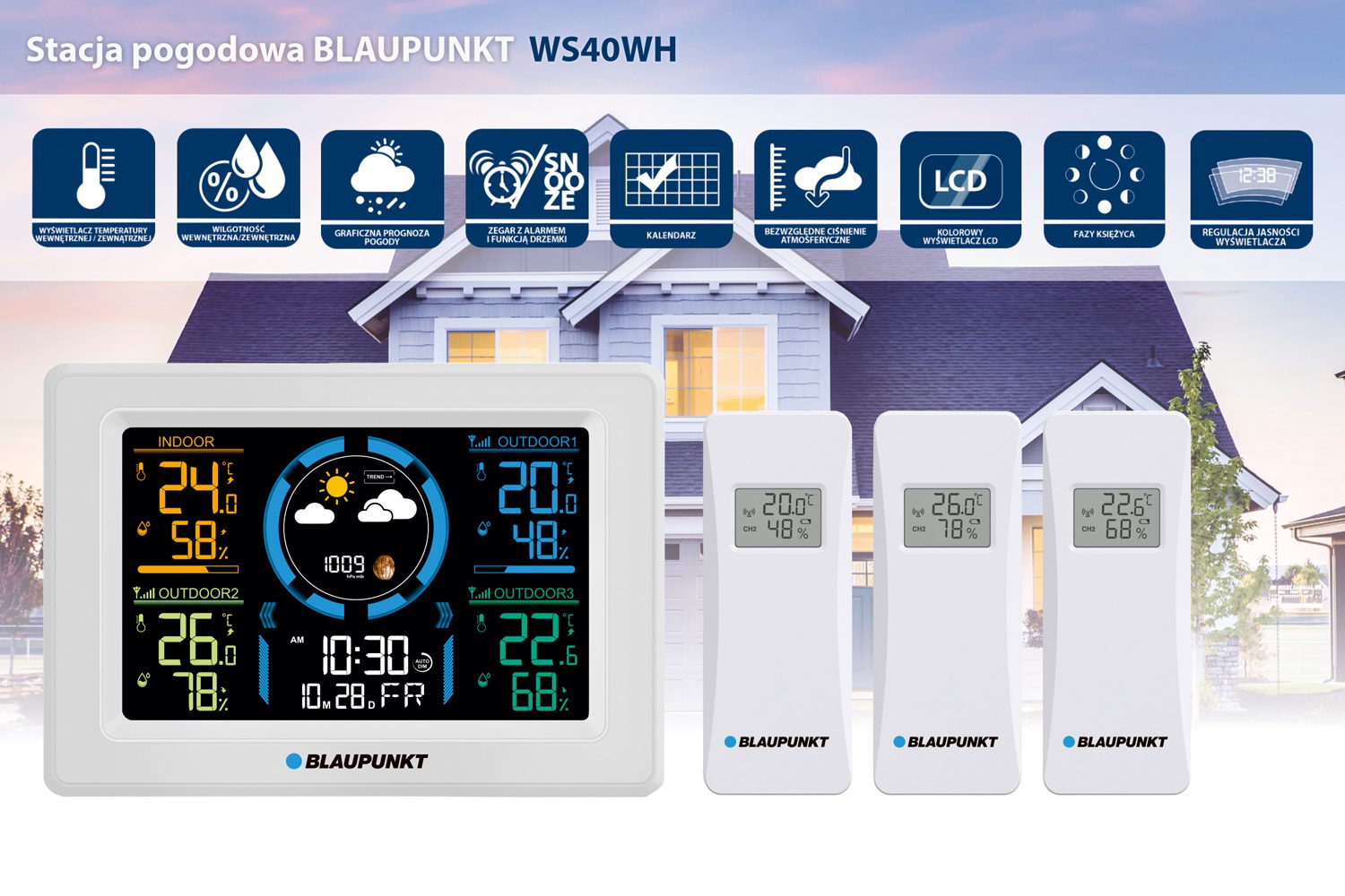 Blaupunkt Stacja Pogodowa WS40WH